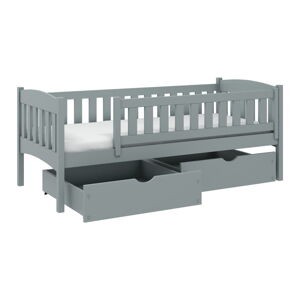 Sivá detská posteľ s úložným priestorom 90x190 cm Gucio - Lano Meble