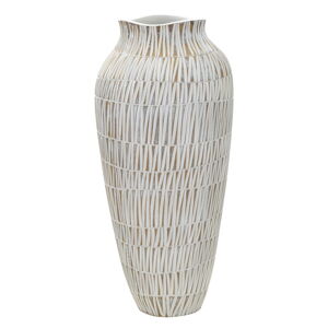 Biela váza z polyresínu (výška  50 cm) Stiky – Mauro Ferretti