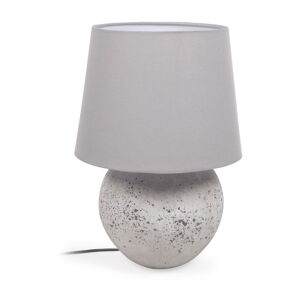 Sivá stolová lampa s textilným tienidlom (výška 43 cm) Marcela - Kave Home